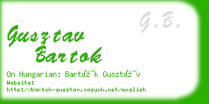 gusztav bartok business card